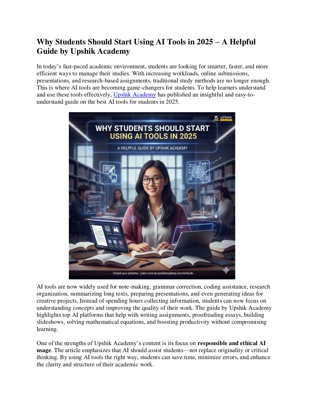 PPT - Why Students Should Start Using AI Tools in 2025 – A Helpful ...