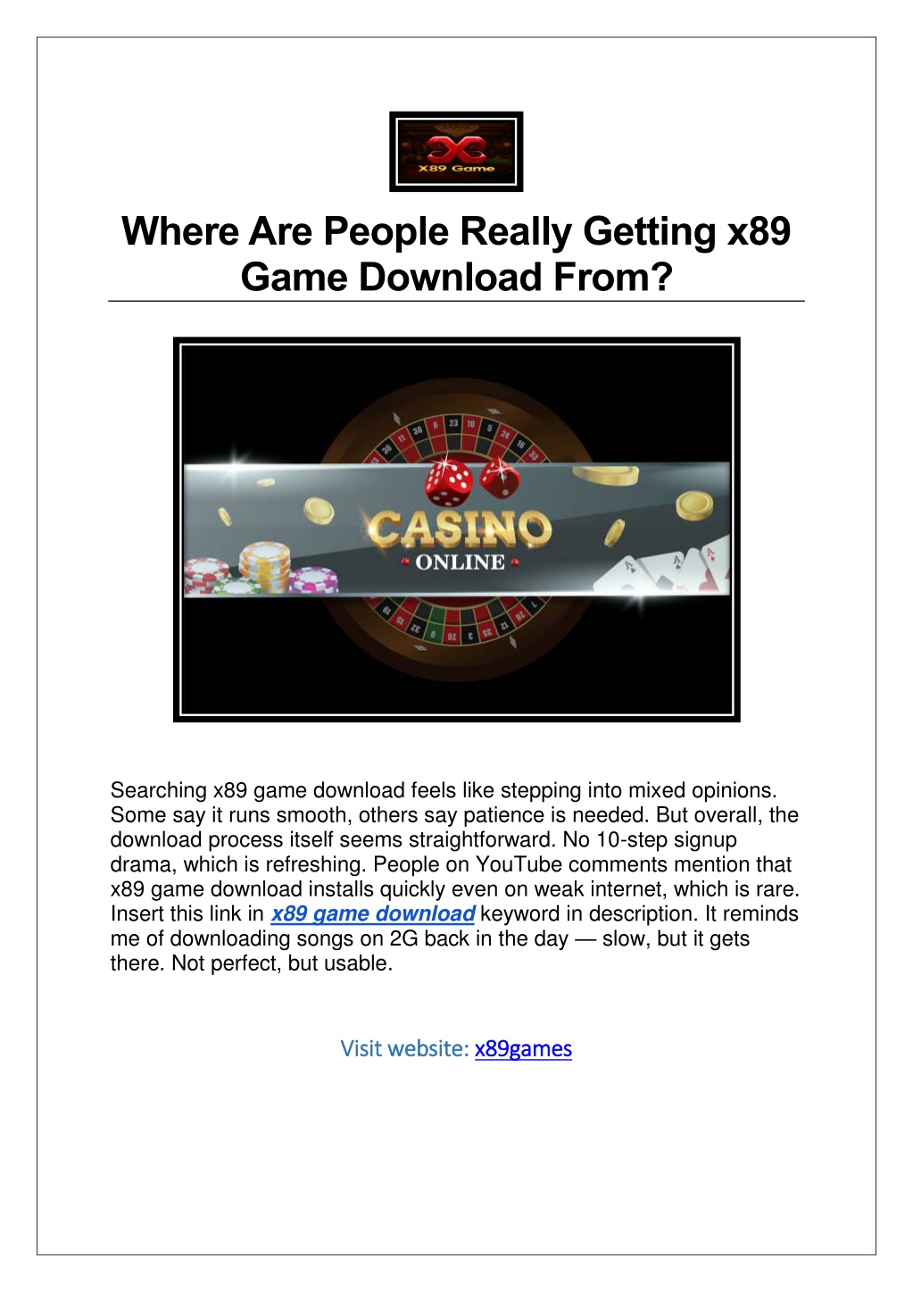 PPT - Where Are People Really Getting x89 Game Download From PowerPoint ...