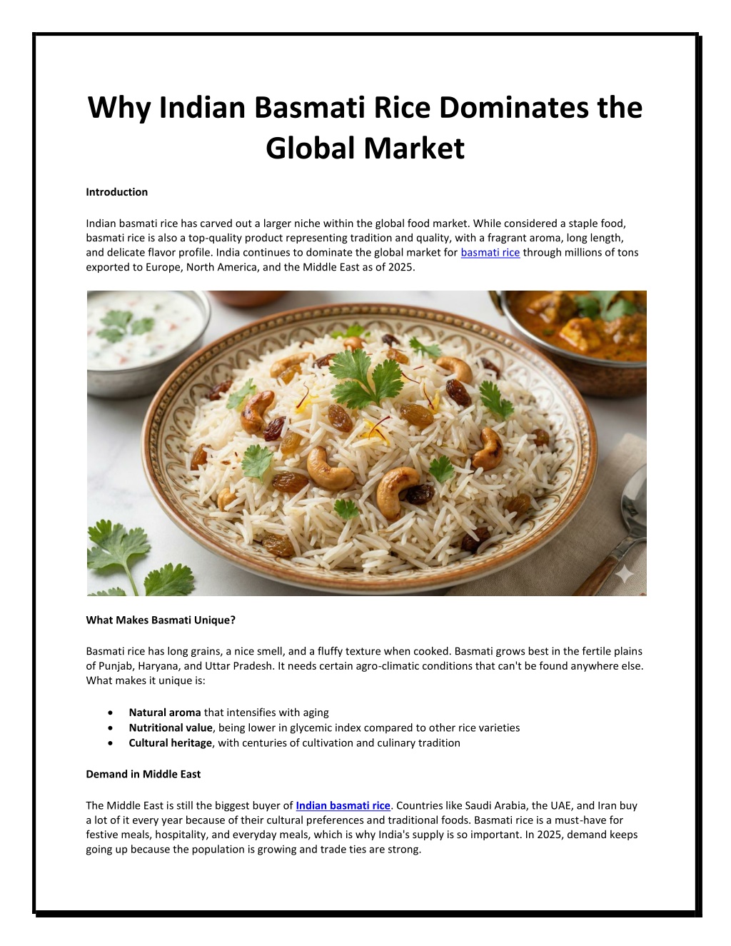 PPT - Why Indian Basmati Rice Dominates the Global Market PowerPoint ...