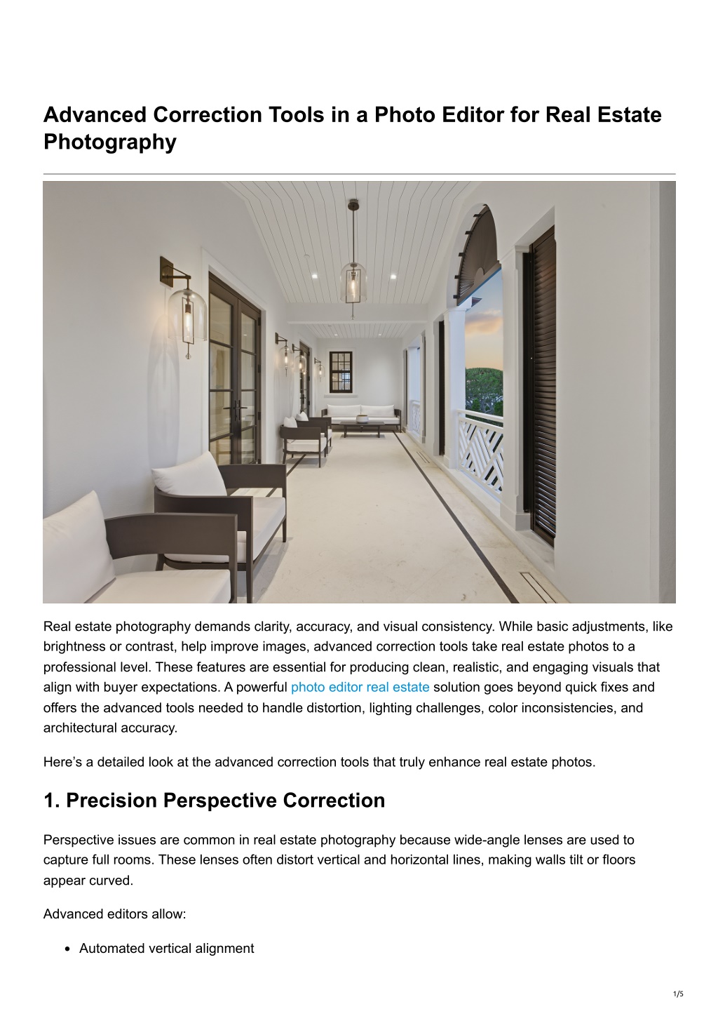 PPT - Advanced Correction Tools in a Photo Editor for Real Estate ...