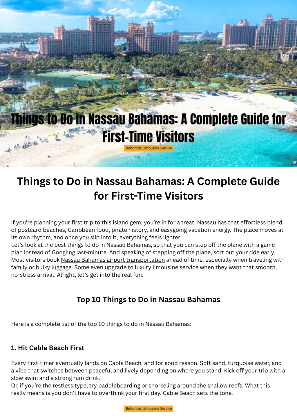 PPT - Things to Do in Nassau Bahamas PowerPoint Presentation, free ...