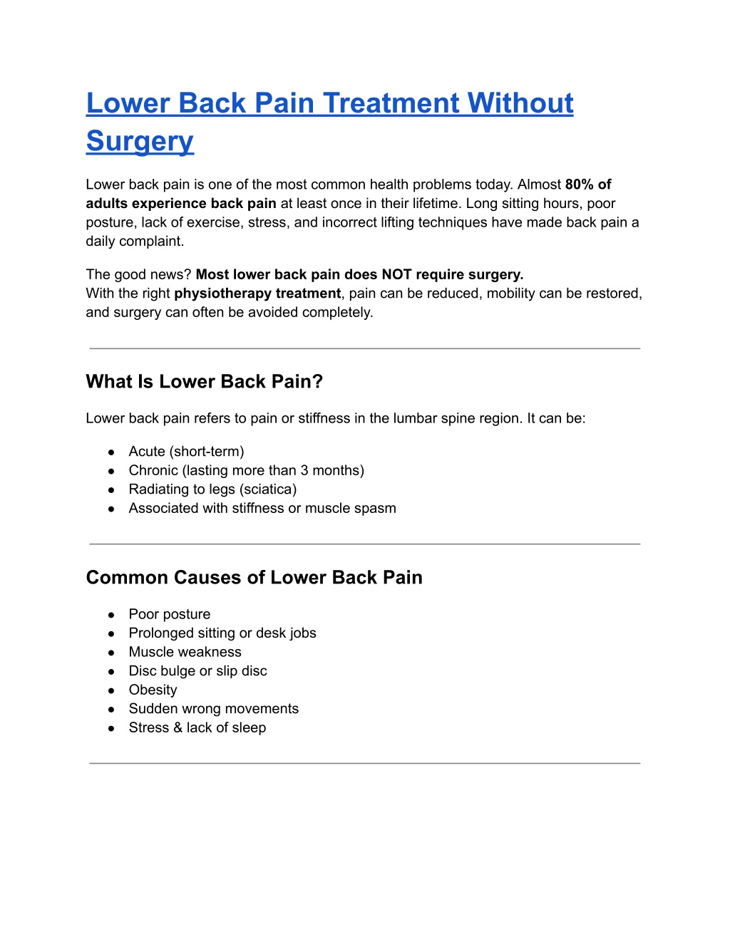 PPT - Lower Back Pain Treatment Without Surgery PowerPoint Presentation ...