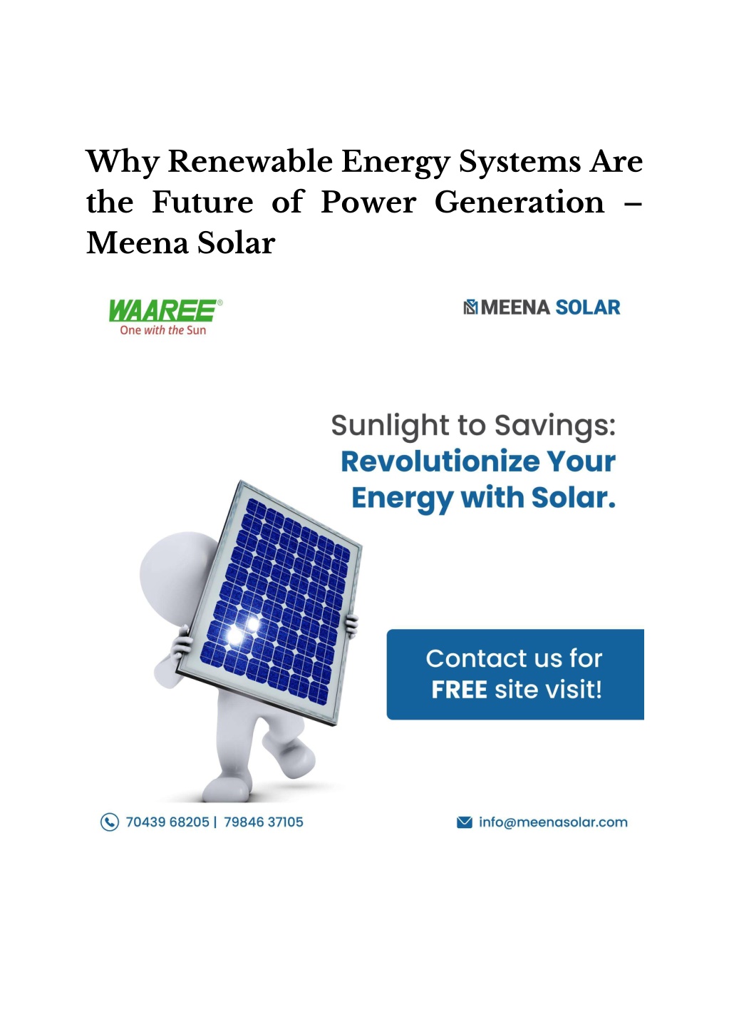 PPT - Why Renewable Energy Systems Are the Future of Power Generation ...