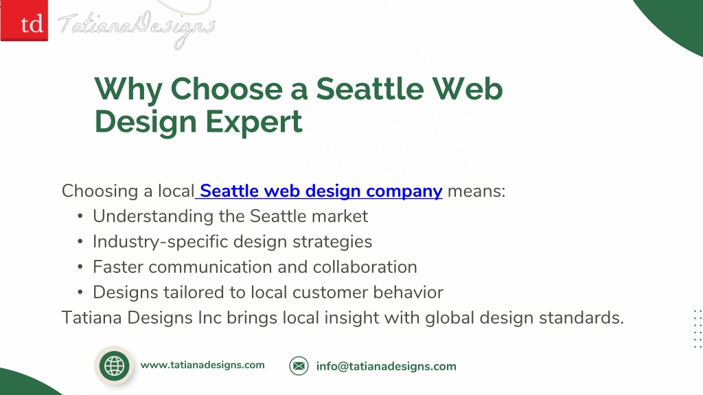 PPT - Tatiana Designs Inc Leading Website Design Agency in Seattle ...