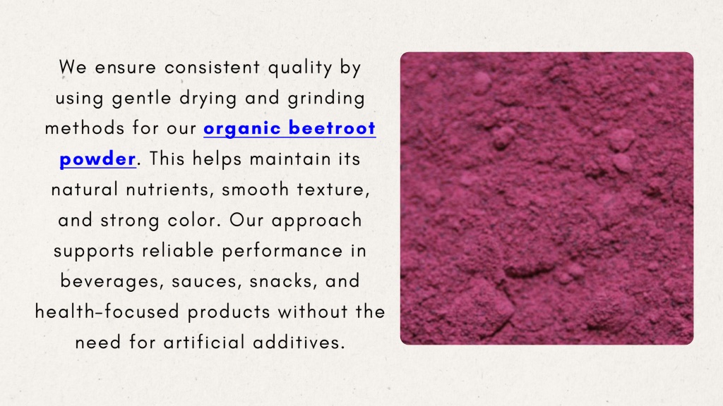 PPT - Rich Color Provided By Premium Organic Beetroot Powder PowerPoint ...