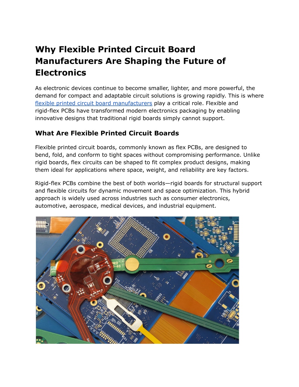 PPT - Why Flexible Printed Circuit Board Manufacturers Are Shaping the ...