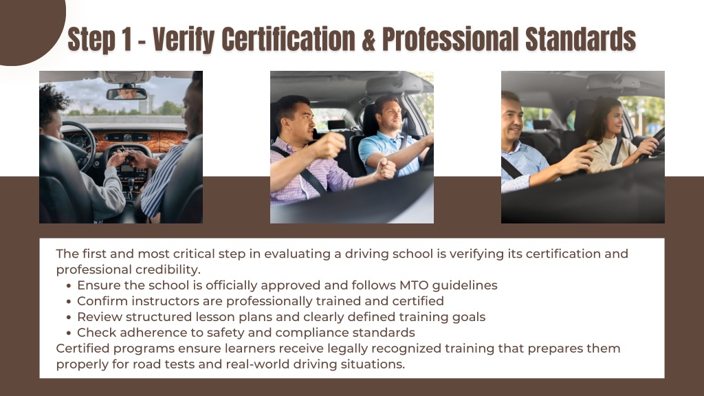 Driving Credentials Examples PPT - A Step-by-Step Evaluation Guide to Selecting the Best Driving ...