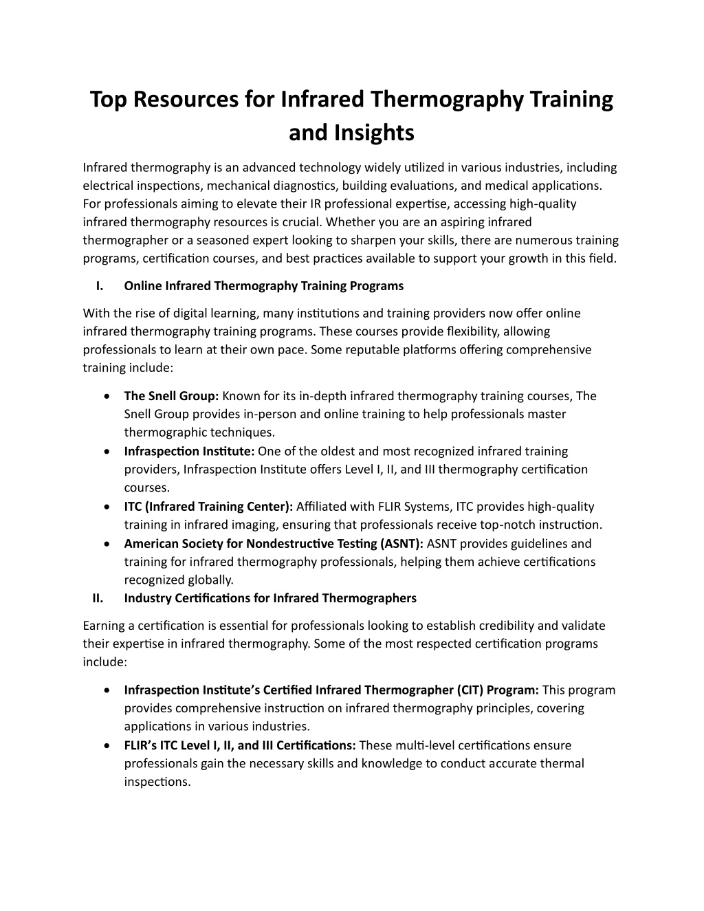 PPT - Top Resources for Infrared Thermography Training and Insights ...