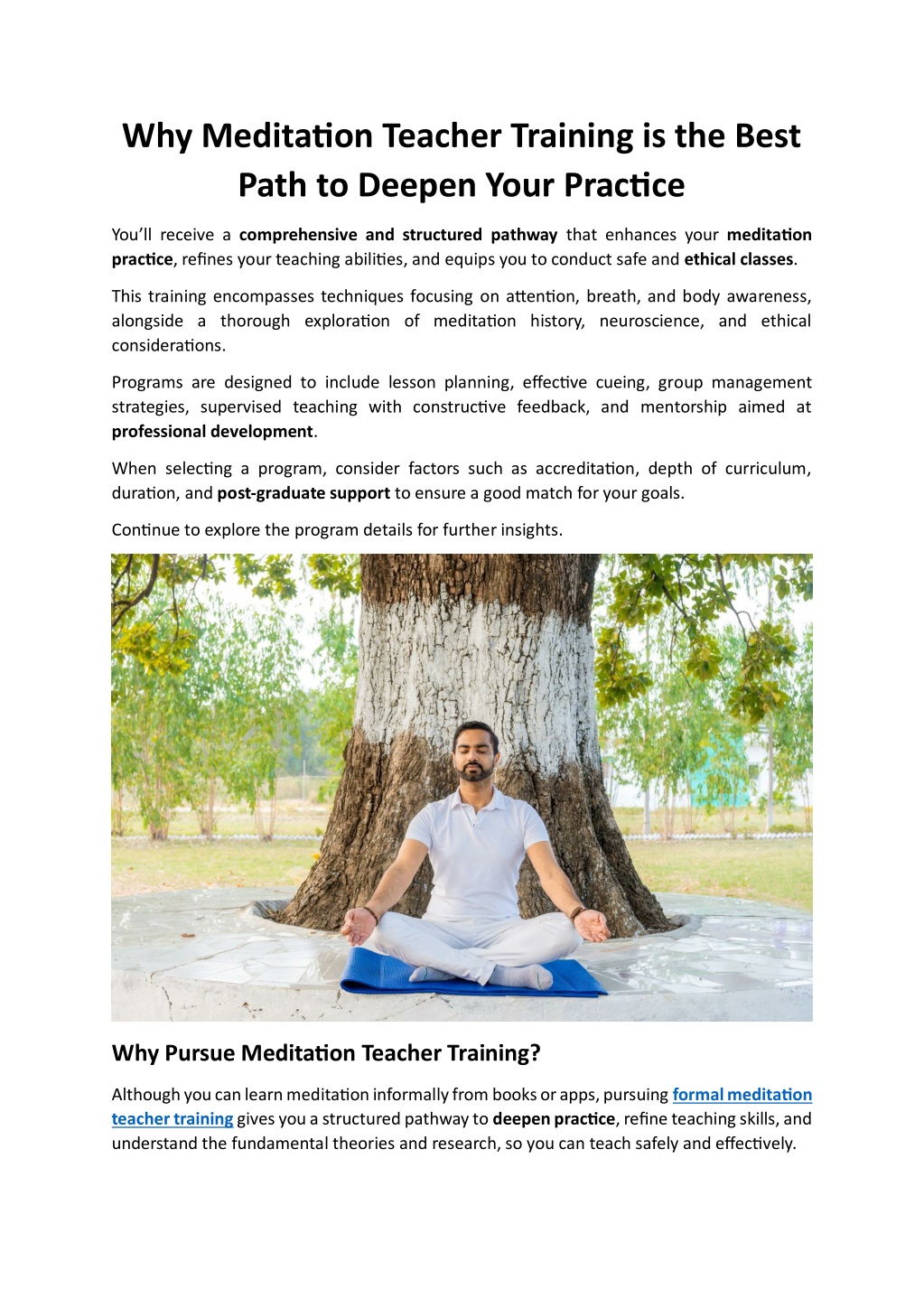 Practice Refines PPT - Why Meditation Teacher Training is the Best Path to Deepen Your ...