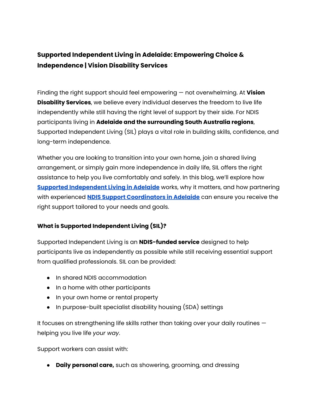 PPT - Supported Independent Living in Adelaide_ Empowering Choice ...
