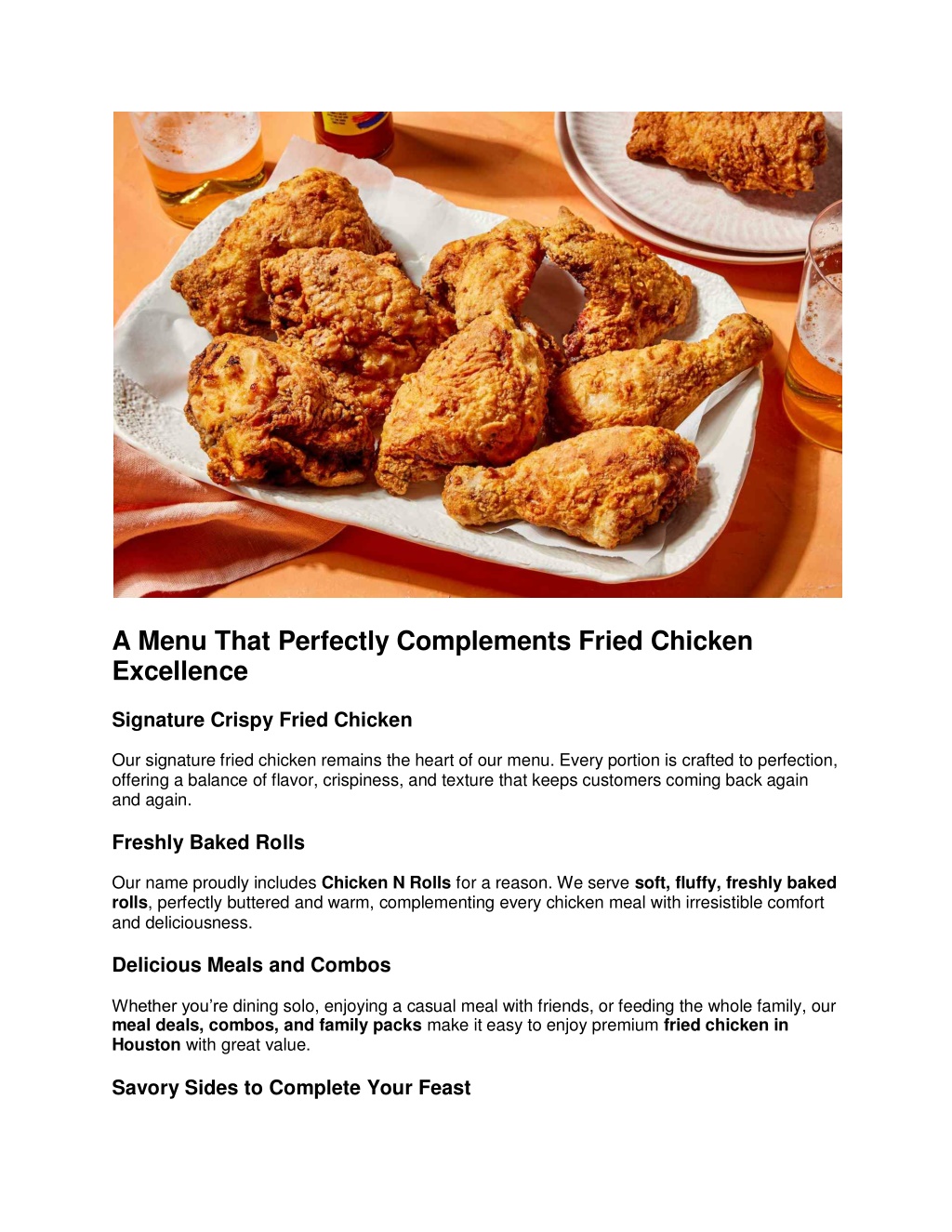 Fry Menu PPT - Fried Chicken in Houston – Hot & Crispy at Hartz Krispy Chicken N ...
