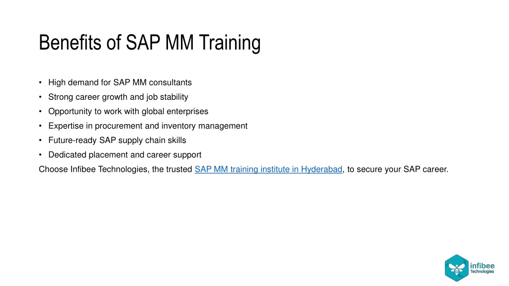 PPT - Become Certified with SAP MM Training in Hyderabad at Infibee ...
