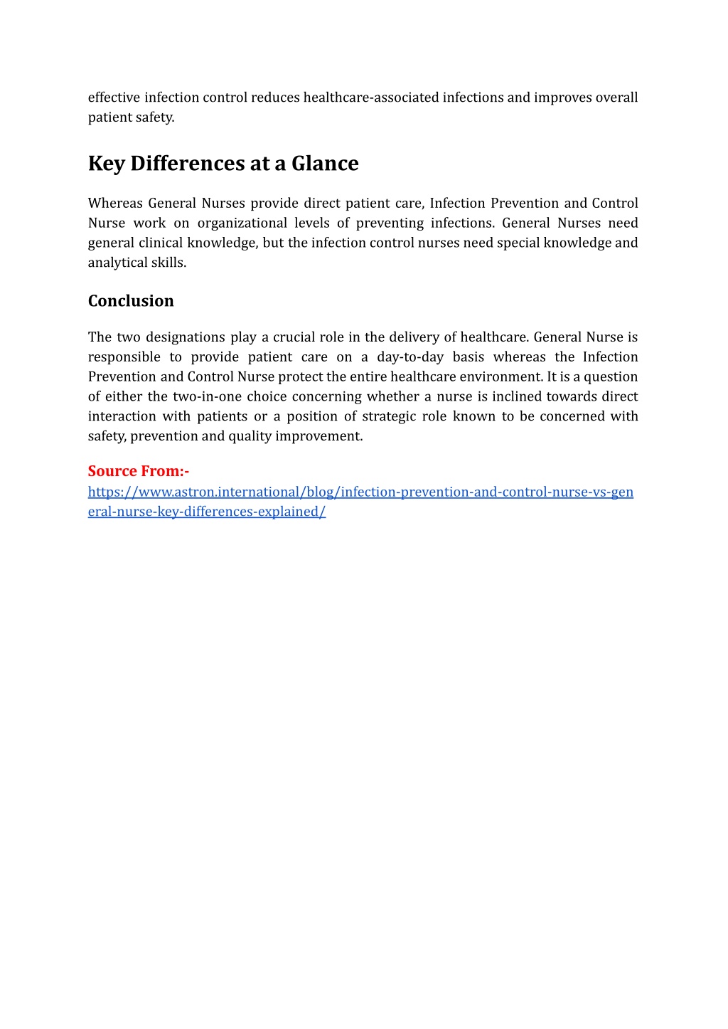 PPT - Infection Prevention and Control Nurse vs. General Nurse: Key ...