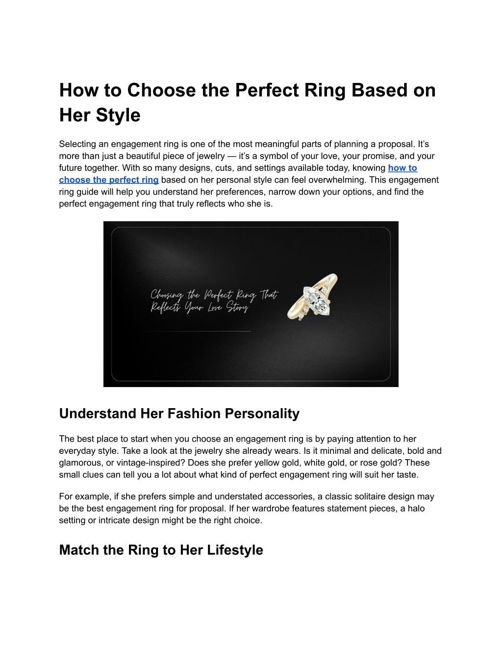 PPT - How to Choose the Perfect Ring Based on Her Style PowerPoint ...