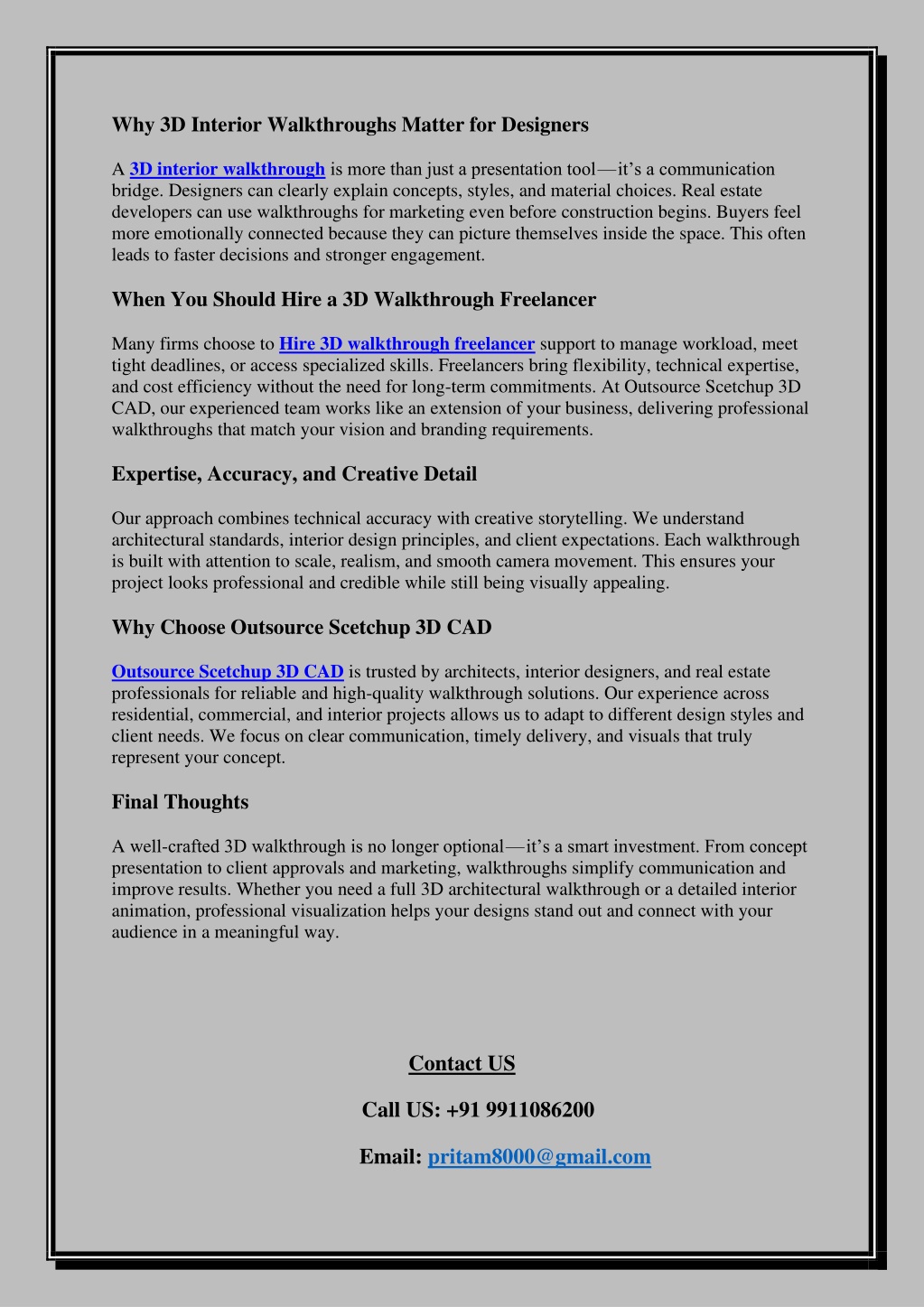 PPT - How 3D Architectural Walkthroughs Bring Designs to Life Before ...