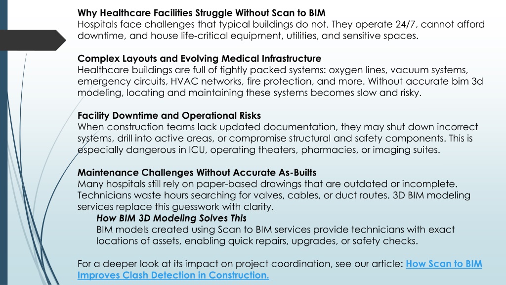 PPT - How Scan to BIM is Transforming Healthcare Facility Management ...