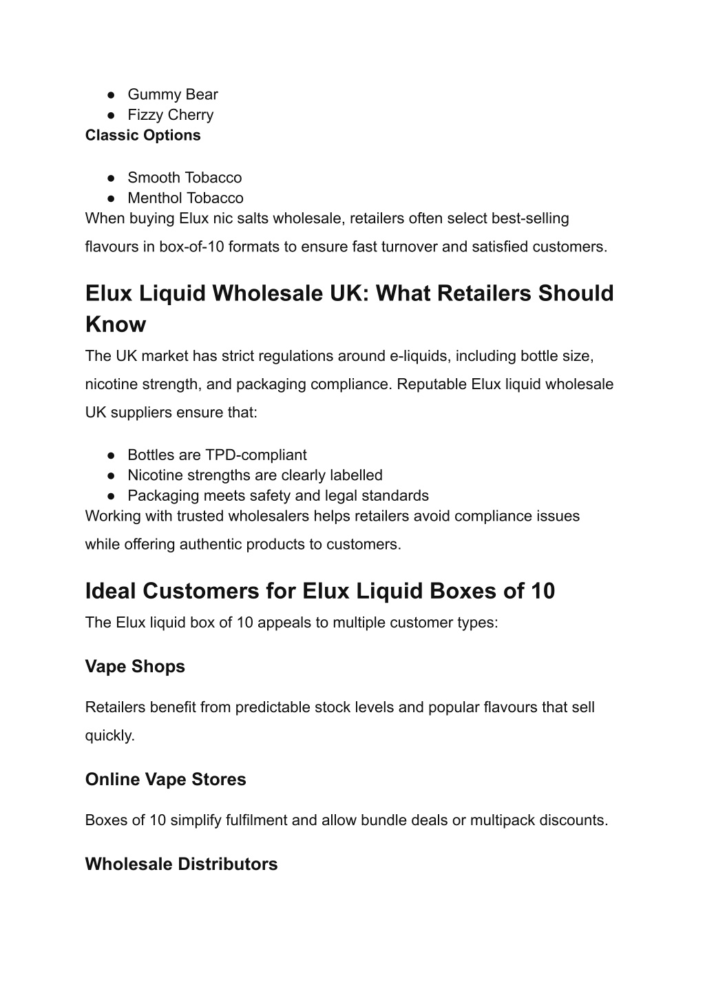 PPT - Elux Liquid Box of 10_ A Smart Choice for Nic Salt Wholesale Buyers  PowerPoint Presentation