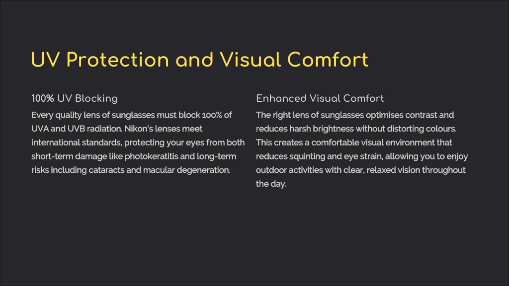 Vision Protection Complex PPT - Lens-of-Sunglasses-Vision-Protection-and-Style PowerPoint ...