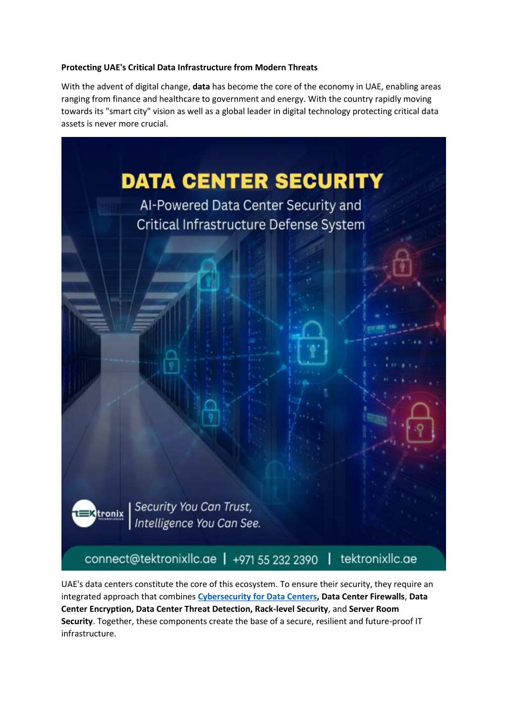 PPT - Protecting UAE’s Critical Data Infrastructure from Modern Threats ...