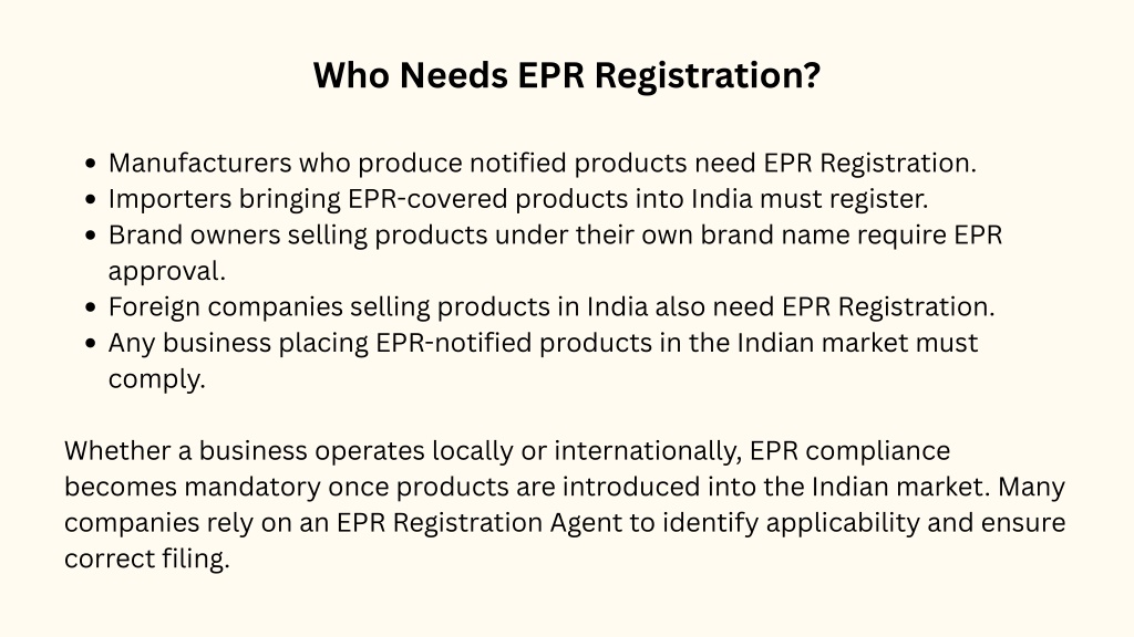 PPT - What Is the Complete Process of EPR Registration in India ...