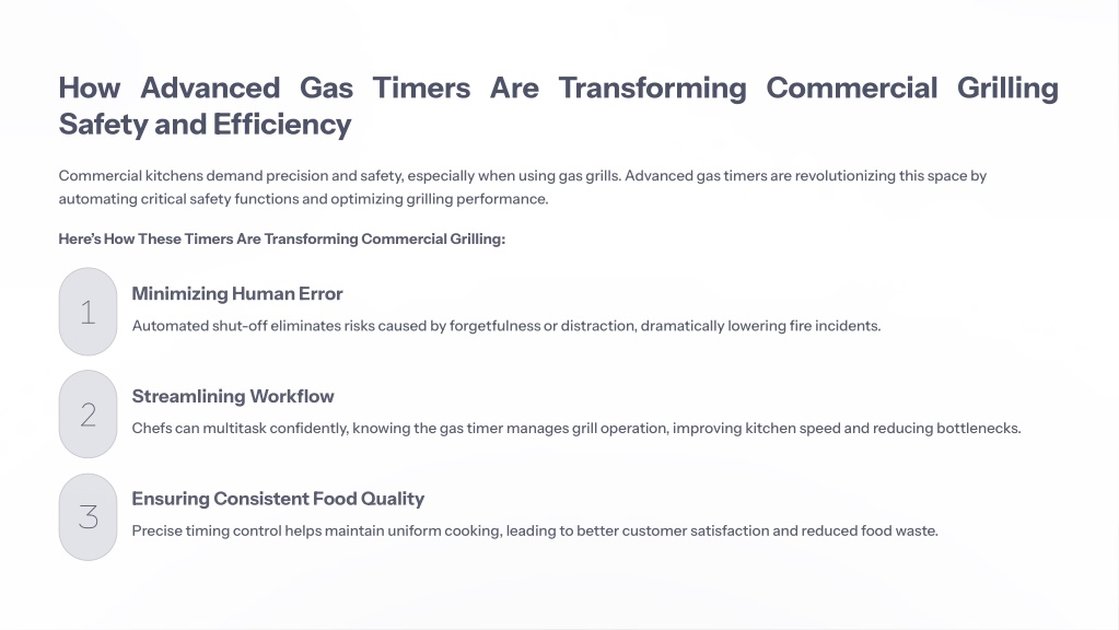 Fast Timer Grilling PPT - The Next Generation of Commercial Grilling: Gas Timers Shaping ...