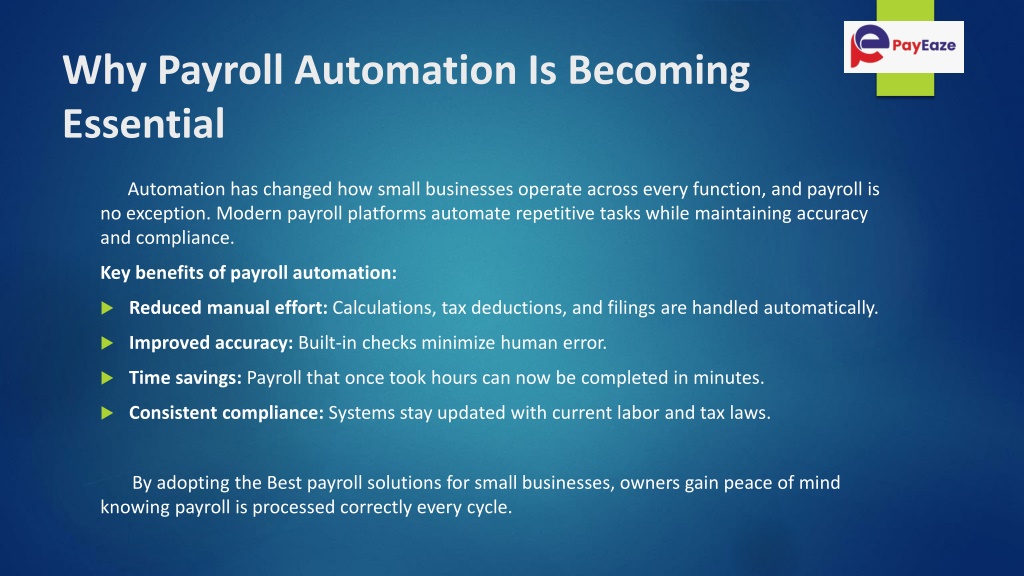 PPT - Why Are Small Businesses Switching to the Best Payroll Solutions ...