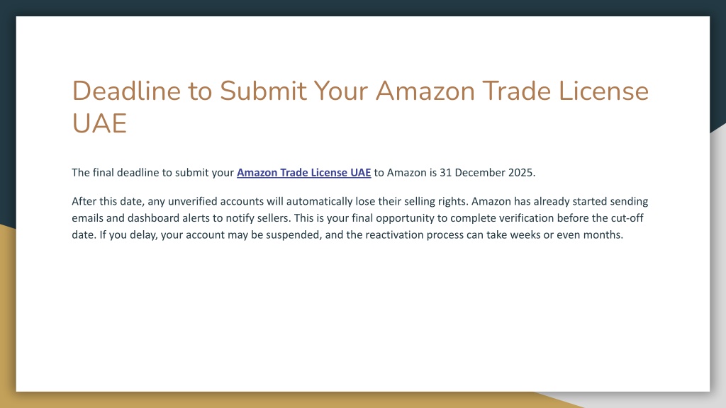 PPT - Amazon Trade License UAE PowerPoint Presentation, free download ...