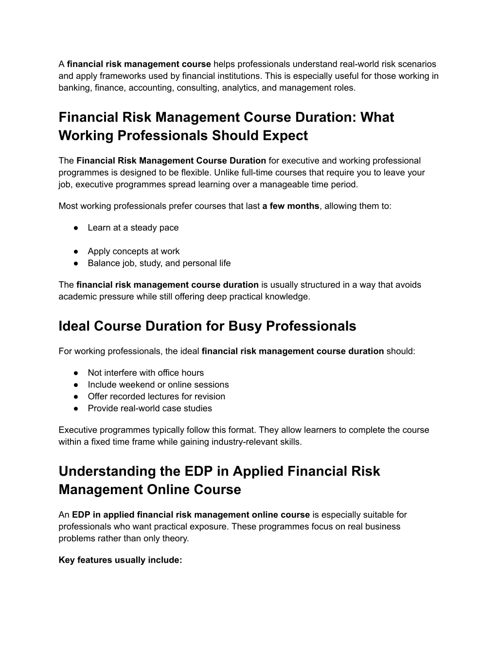 PPT - Financial Risk Management Course Duration for Working ...
