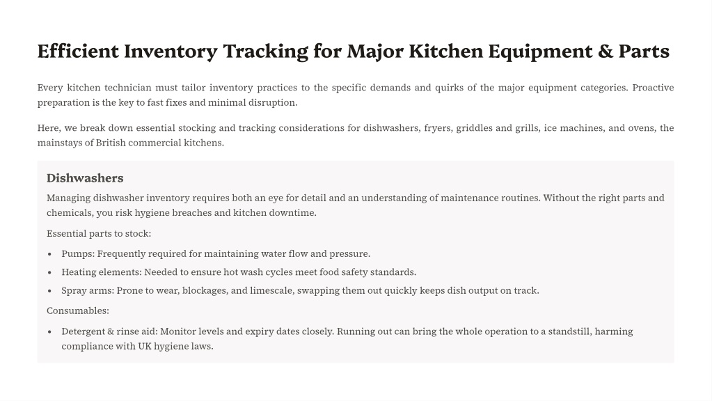 PPT - Essential Inventory Management Tips for Commercial Kitchen ...