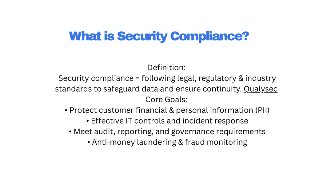 PPT - Security Compliance for Financial Institutions PowerPoint ...