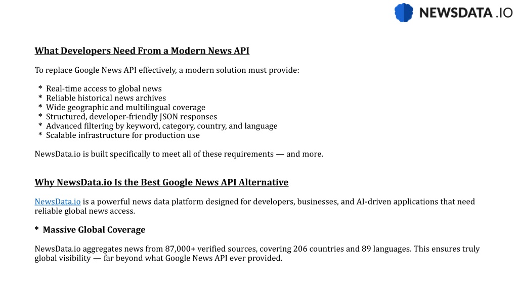 PPT - Why NewsData.io Is the Best Alternative to Google News API ...
