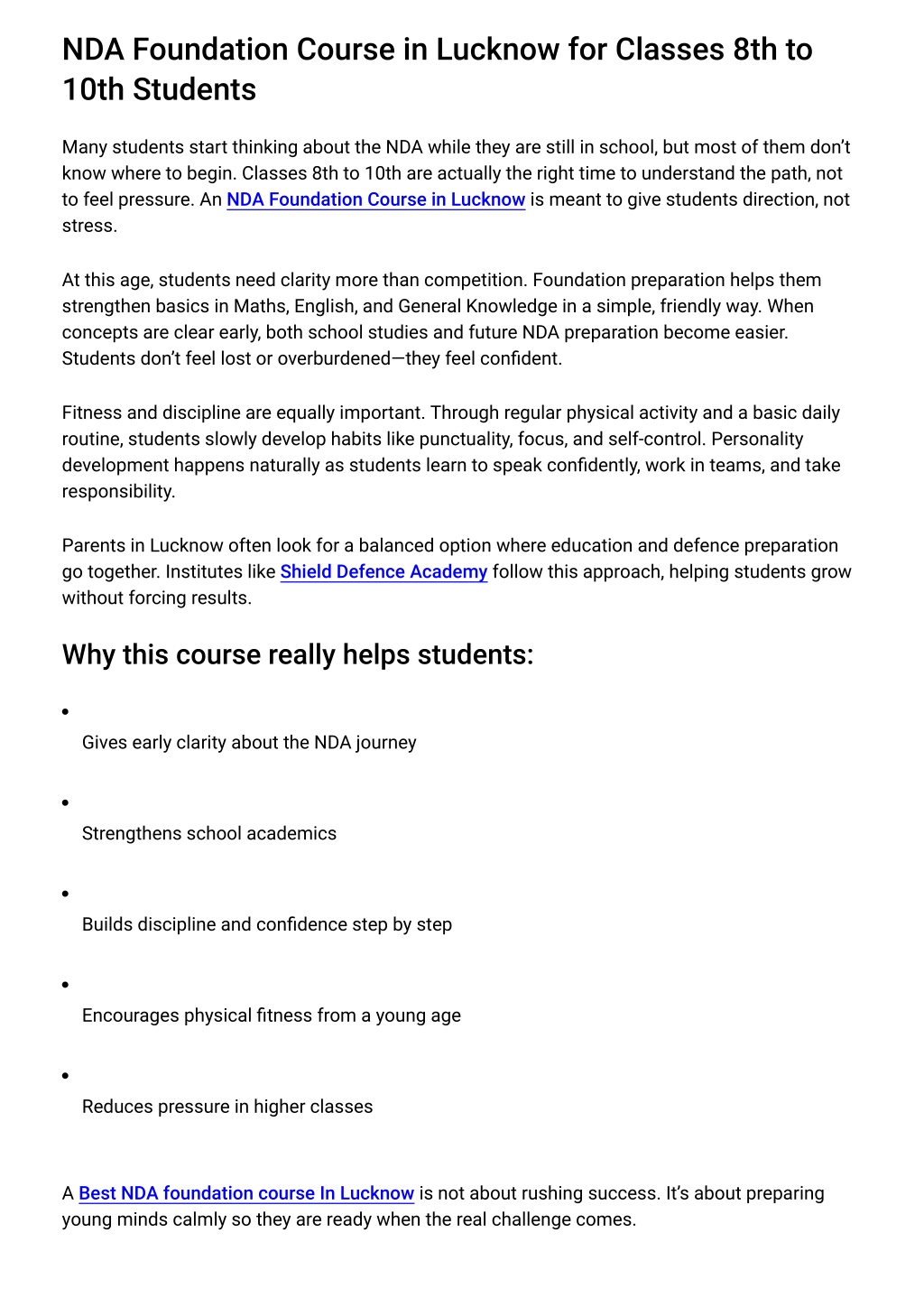 PPT - NDA Foundation Course in Lucknow for Classes 8th to 10th Students ...