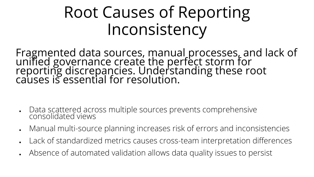 Inconsistent Management Reporting PPT - From Data Chaos to Clarity: Building Trust in Your Enterprise ...