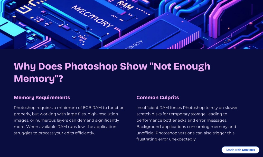 PPT - 1-855-650-7555 How to Fix the “Not Enough RAM” Memory Error in ...