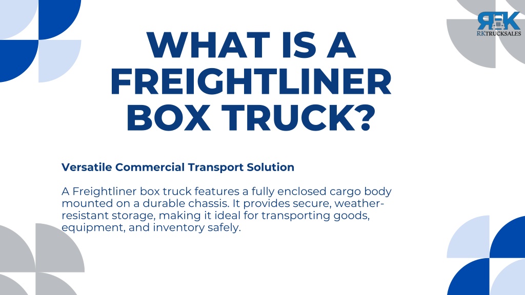 One Box Freightliner PPT - Freightliner Box Trucks for Sale – Built for Performance ...