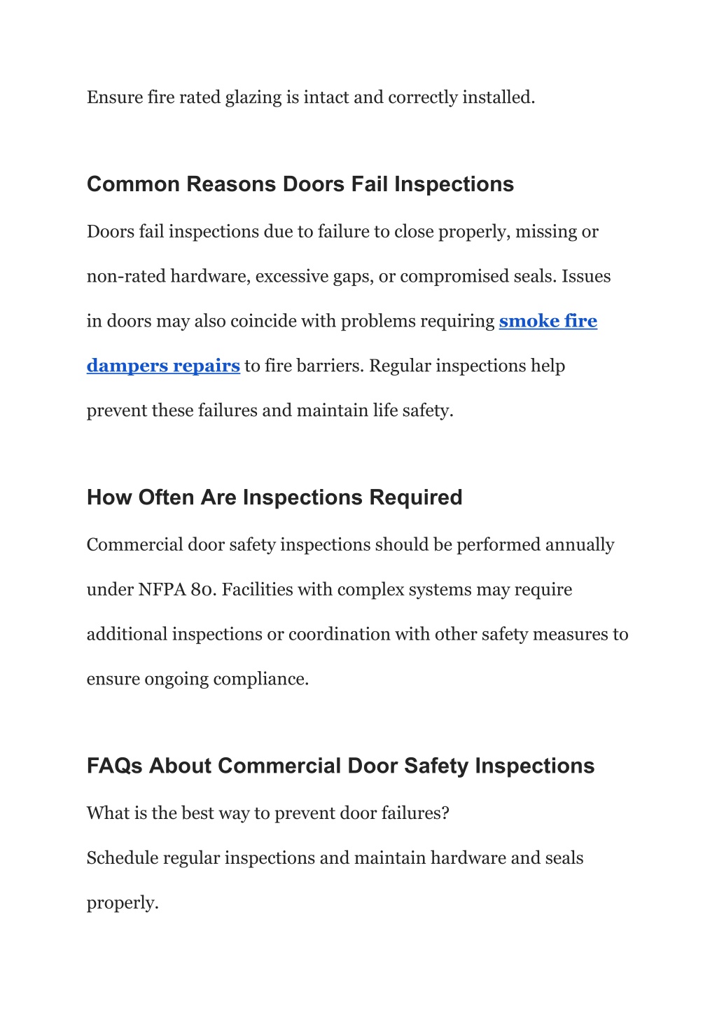 PPT - Complete Guide to Commercial Door Safety Inspections and Fire ...