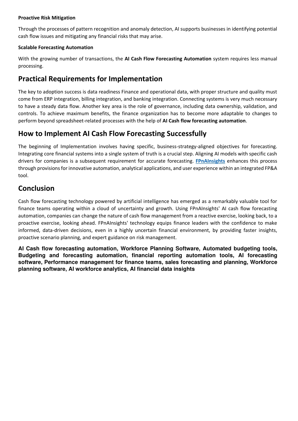 Proactive Risk Mitigation Protocol PPT - AI Cash Flow Forecasting Automation Explained Benefits ...