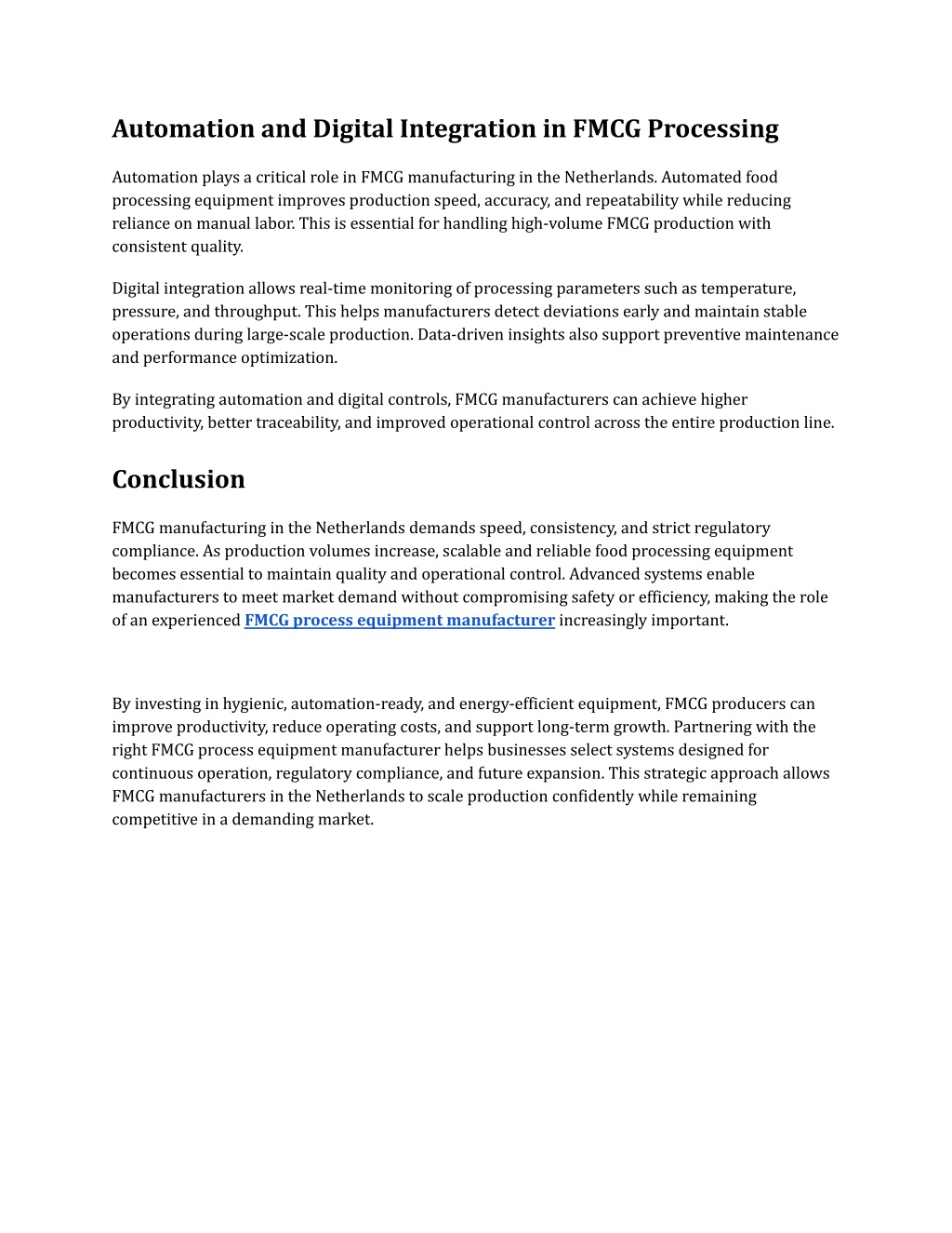 Fncg Process PPT - Food Process Equipment Manufacturing for FMCG Industry PowerPoint ...