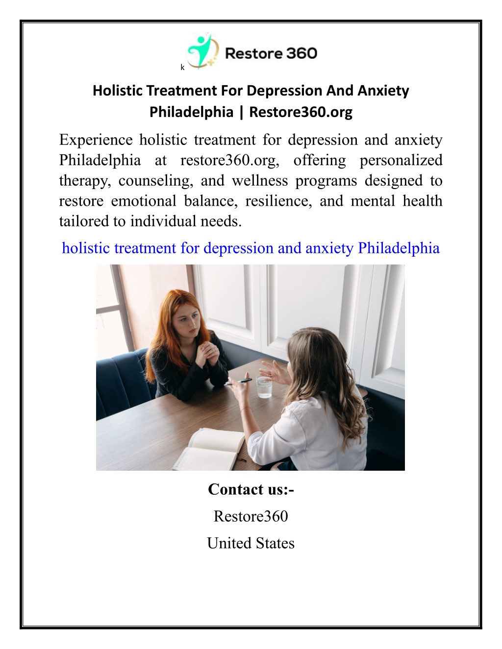 PPT - Holistic Treatment For Depression And Anxiety Philadelphia ...
