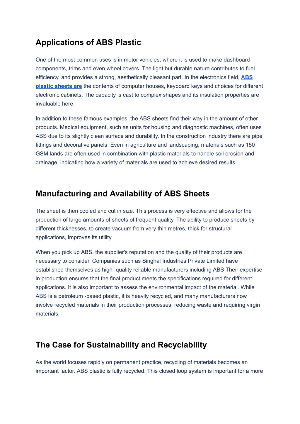PPT - A Guide to the Versatile ABS Plastic Sheet PowerPoint ...