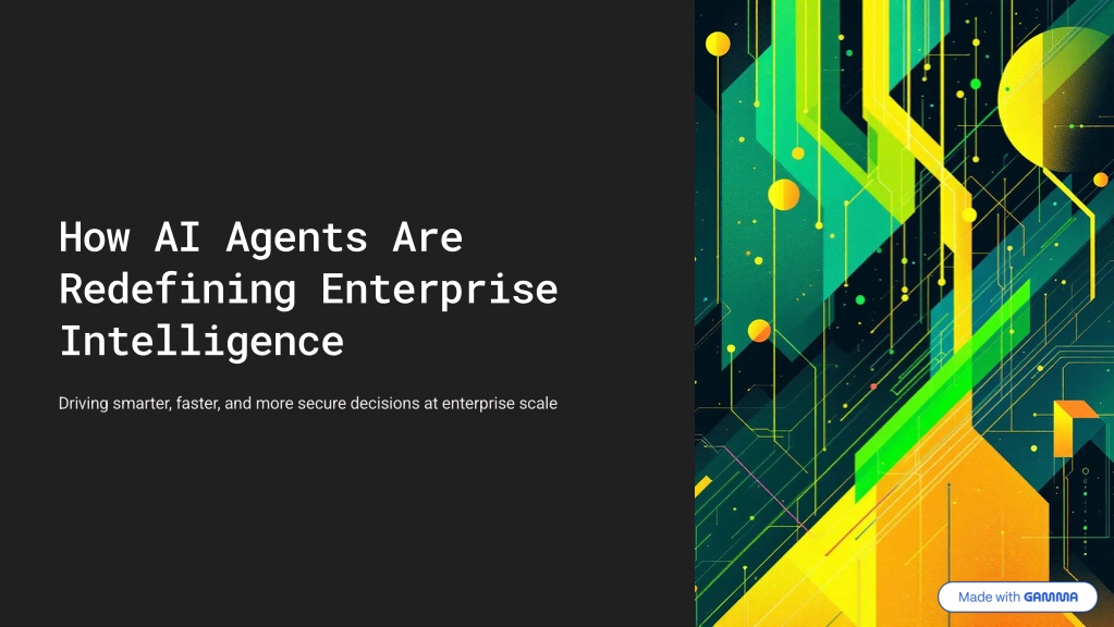 PPT - How AI Agents Are Redefining Enterprise Intelligence|Crossml ...