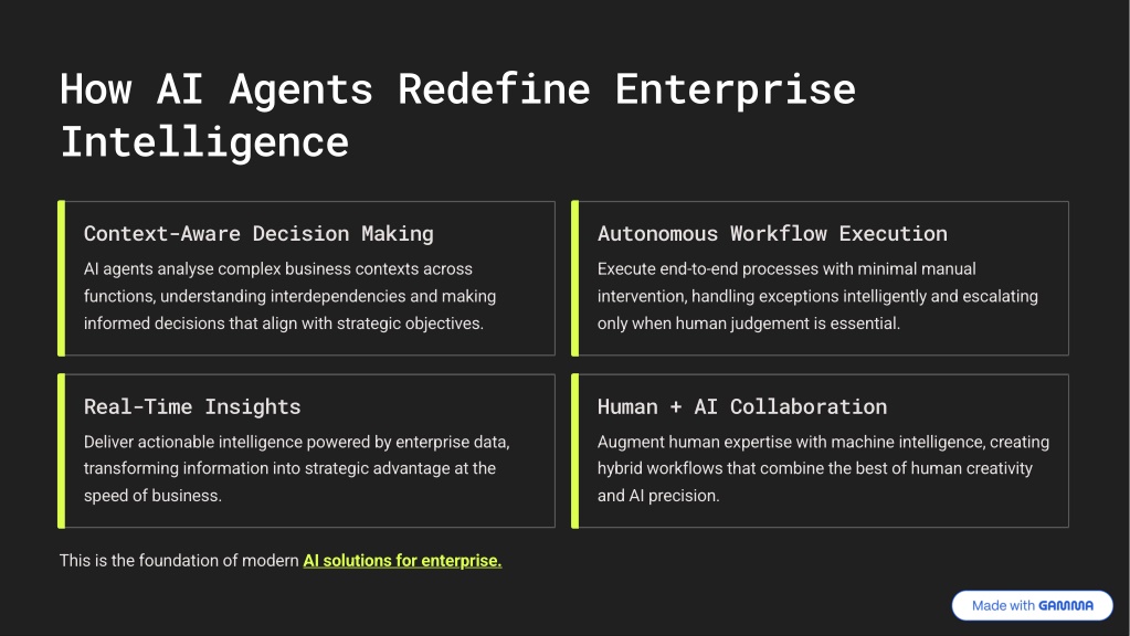 PPT - How AI Agents Are Redefining Enterprise Intelligence|Crossml ...