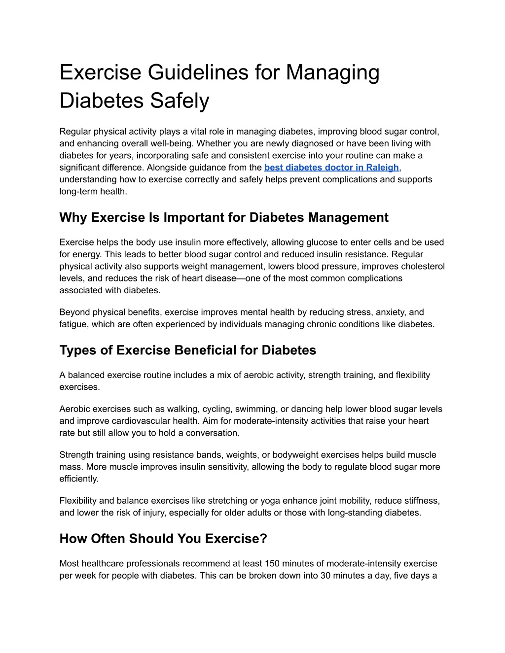 PPT - Exercise Guidelines for Managing Diabetes Safely PowerPoint ...