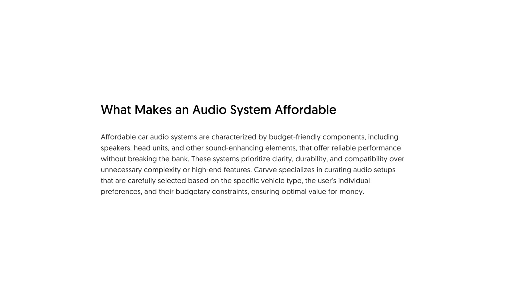 PPT - Affordable Car Audio System with Installation PowerPoint ...