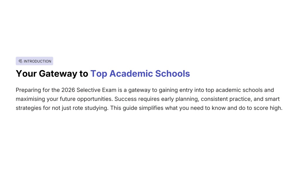 PPT - Ultimate Selective Exam Preparation Guide How to Score Higher in ...
