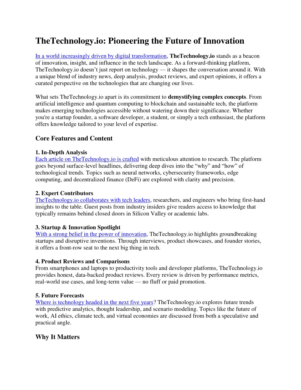 PPT - TheTechnology.io: Pioneering the Future of Innovation PowerPoint ...