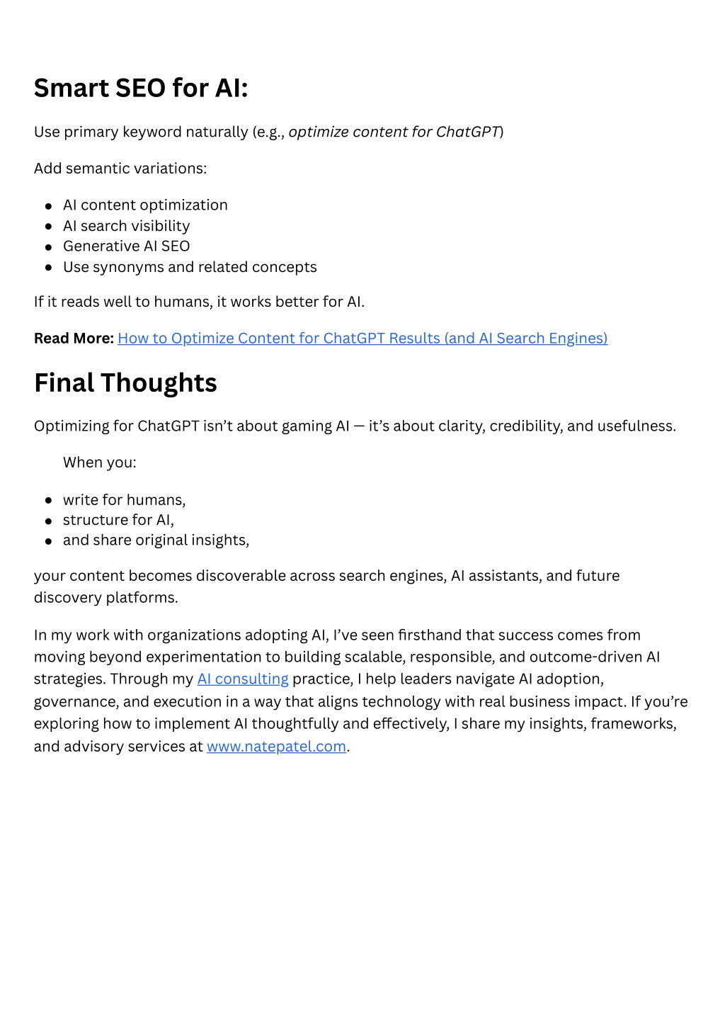 PPT - How to Optimize Content for ChatGPT Results (and AI Search ...