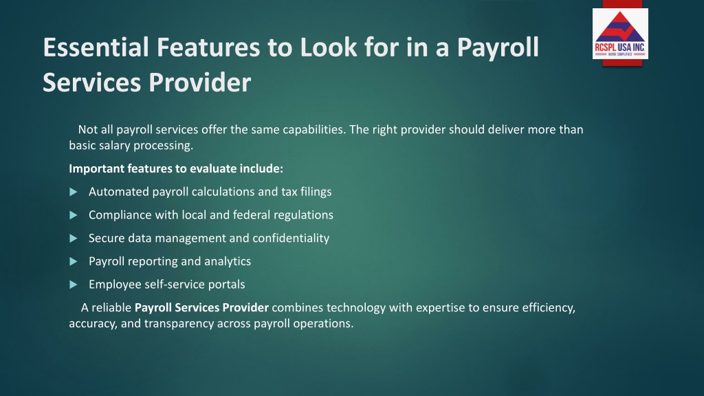 PPT - How to Choose the Right Payroll Services Provider for Your ...