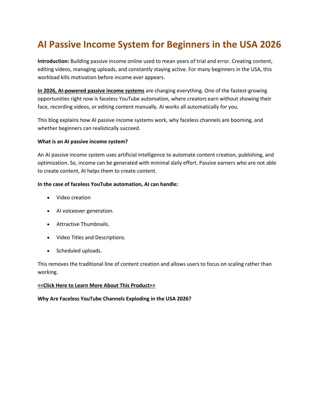 PPT - AI Passive Income System for Beginners in the USA 2026 PowerPoint ...