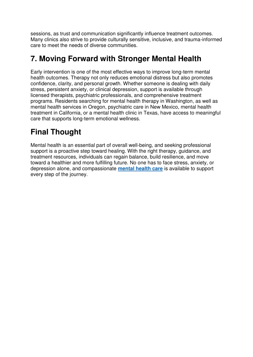 PPT - Top Mental Health Therapy Options in Washington for Stress ...